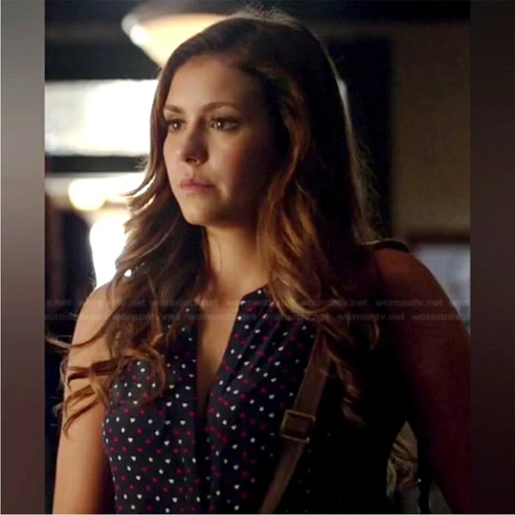 ASO Elena Gilbert Joie Aruna Playing Cards Sleeveless Blouse - Picture 1 of 6